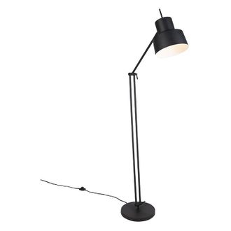 QAZQA Retro/vintage L&aacute;mpara De Pie Retro Negra - Chappie Acero Alargada Adecuado Para Led Max. 1 X 60 Watt - Qazqa