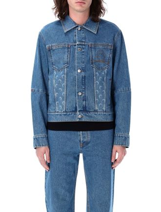 Marine Serre Moon Laser Denim Trucker Jacket