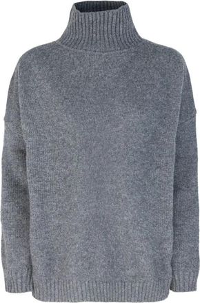 Max Mara Grijze wollen trui - Dames - Coltruien - Grijs - S - Wol - Truien & Vesten