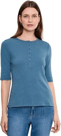 NYDJ Henley Top Womens Clothing Indigo Melody : XL (US 16-18), Cotton/Viscose