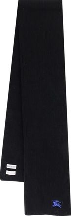 Burberry Cashmere Ribgebreide Sjaal - Heren - Wintersjaals - Zwart - ONE Size - Kasjmier - Accessoires