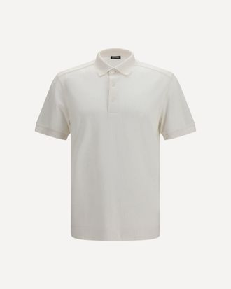 Ermenegildo Zegna Cotton and silk piqu&eacute; Polo Male 54
