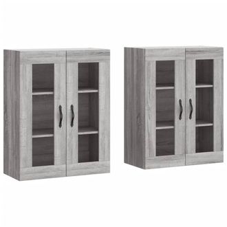 Berkfield Home Wall Mounted Cabinets 2 pcs Grey Sonoma Engineered Wood