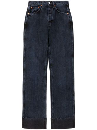 Re/Done High waist straight jeans - Blauw