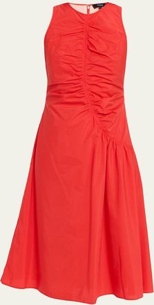 Theory Asymmetric Ruched Tank Dress