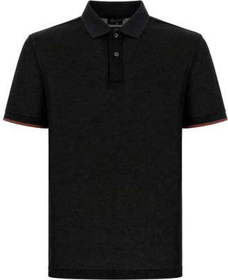 Gucci Zijden Poloshirt - Heren - Tops - Zwart - Maat: M Zijde