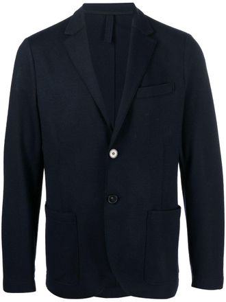 Harris Wharf London virgin-wool single-breasted blazer - Blue
