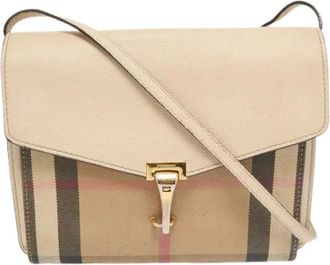 Burberry Pre-owned Cross Body Bags, female, Beige, Size: ONE SIZE Pre-owned Canvas Crossbody Bag