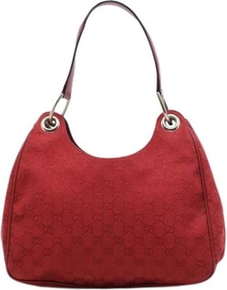 Gucci Pre-owned Vintage Schoudertas - Dames - Vintage Schoudertas - Rood - ONE Size - Leer - Vintage