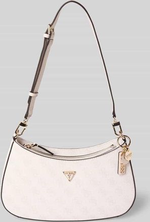 Guess Handtasche mit Label-Applikation und Schulterriemen in Ecru, Gr&ouml;&szlig;e 1