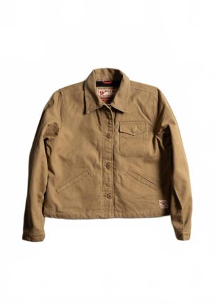Iron And Resin Womens Basset Buffalo Flannel Lined Jacket In Beige