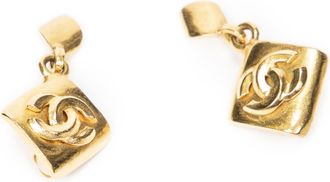 Chanel CC Diamond-Shaped Clip On Earrings Oorbellen