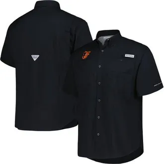 Columbia Mens Columbia Black Baltimore Orioles Tamiami Omni-Shade Button-Down Shirt at Nordstrom, Size Medium