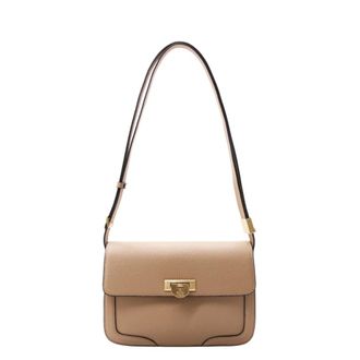 Pourchet Tassen, Dames, Beige, ONE Size, Leer, Auteuil Crossbody Bag