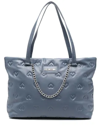 Love Moschino Shopper met logo - Blauw