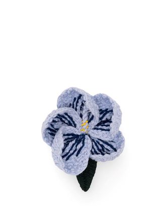 Alanui Hibiscus Embroidered Brooch
