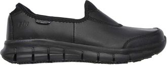 Skechers Sure Track leren veiligheidsschoenen voor dames (Zwart)