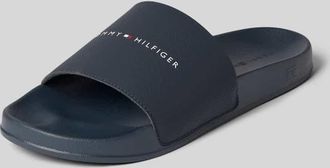 Tommy Hilfiger Badeslipper mit Label Print in Marine, Gr&ouml;&szlig;e 40