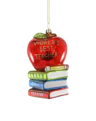 Cody Foster & Co. Handmade Worlds Best Teacher Ornament