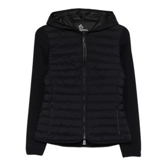 Moncler Winter Jackets, female, Black, Size: XS Zip Up Cardigan