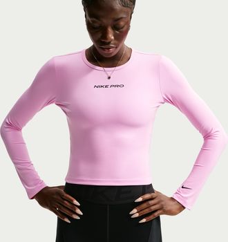 Nike Womens Nike Pro Sculpt Dri-FIT Long-Sleeve Top in Pink | IM9970-621
