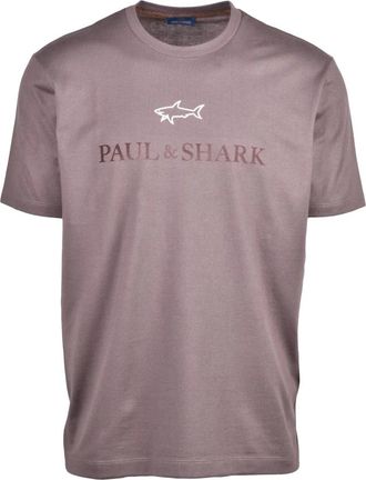 Paul & Shark Katoenen T-shirt - Heren - T-shirts - Bruin - M - Katoen - Tops