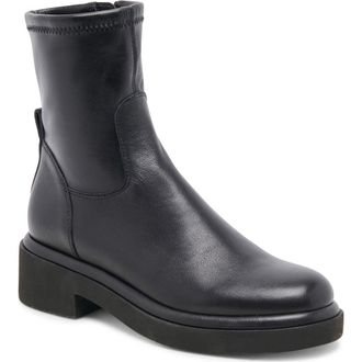 Dolce Vita Simaya H2O Waterproof Platform Bootie in Black Leather H2O at Nordstrom Rack, Size 6