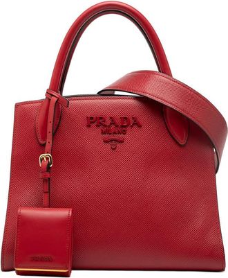 Prada Pre-owned Prada Small Saffiano Cuir Monochrome Top Handle Tote Ladies QEMA4LOQ3BLNRZD3