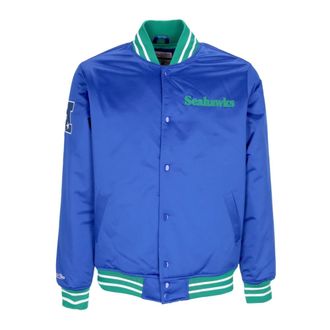 Mitchell & Ness Hombre, Chaquetas, Azul, Talla: M