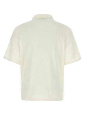 Our Legacy Mens Ivory Polyester Blend Shirt Whiteboucle Exterior: Cotton Camicie