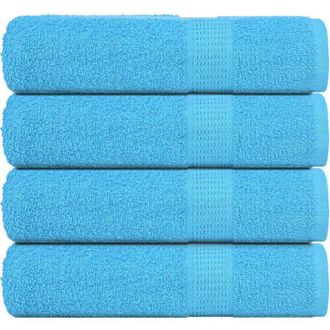 vidaXL Toallas De Ba&ntilde;o 4 Uds 100% Algod&oacute;n Turquesa 100x150 Cm 360 Gsm Vidaxl