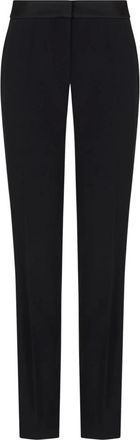 Emporio Armani Broeken, Dames, Zwart, L, Satijn, Klassieke satijnen taillebroek