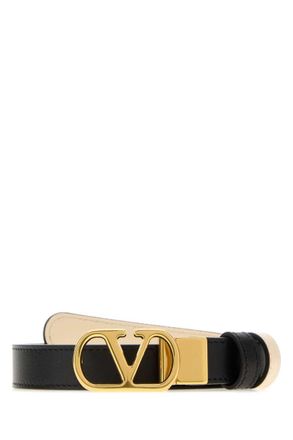 Valentino Garavani Black Vlogo Reversible Belt