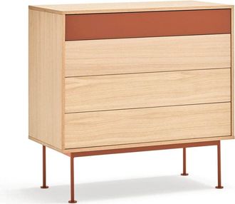 Teulat Cómoda 4 cajones roble y teja