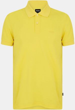 HUGO BOSS Mens Firenze Short Sleeve Polo Shirt in Bright Yellow - Size X-Large