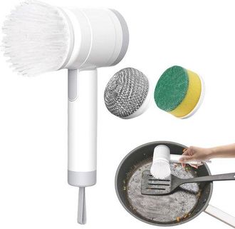 No Brand Cepillo De Limpieza El&eacute;ctrico Inal&aacute;mbrico Para Cocina, Recargable Mediante Usb Tipo C, Para Cocina, Ba&ntilde;o Y Hogar, 1200 Mah, Cepillo De Nailon, Color B