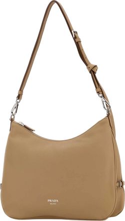 Prada Womens Beige Leather Large Prada Fold Shopping Bag Sabbia Borse A Mano