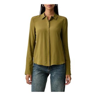 Patrizia Pepe Camicia in viscosa - - Blouses & Shirts - Donna - Verde - L