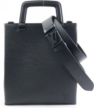 Louis Vuitton Tweedehands leren Louis Vuitton tassen - Dames - Vintage Handtas - Zwart - ONE Size - Leer - Vintage