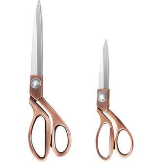 OEM Tijeras De Costura De Alto Rendimiento De 20 Cm + 26 Cm - Tijeras De Corte Profesionales De Acero Inoxidable Y Cobre Para Tela, Cuero, Sastres Y Artis