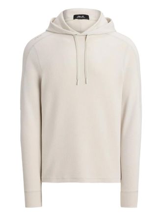 Ralph Lauren waffle-knit drawstring hoodie - Neutrals