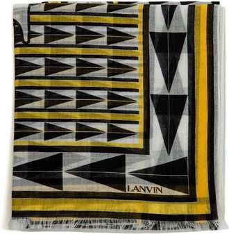 Lanvin Accessoires, Dames, Veelkleurig, ONE Size, Wol, Wool Scarf