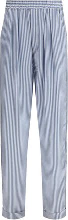 Tom Ford Pantaloni a righe in seta - Blu