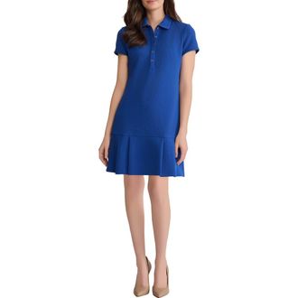 Jones New York Karolina Pleated Polo Dress in Sapphire at Nordstrom, Size X-Small