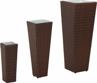 vidaXL Conjunto De Jard&iacute;n 3 Uds. 30 X 30 X 80 Cm Metal Vidaxl
