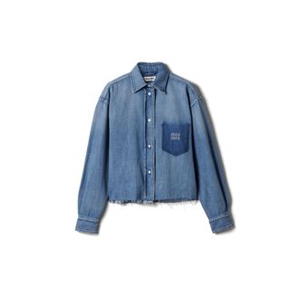 Miu Miu Denim Shirt, Woman, Light Blue, Size 38