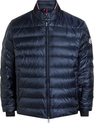 Moncler Rigel Biker Quilted Nylon Jacket - Navy - 6 (UK46 / Xxxl)