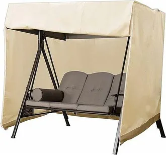 OEM Funda Para Columpio De Jard&iacute;n De 2 Plazas, Impermeable, De Tela Oxford, Resistente A Los Rayos Uv (beige) - 220 X 125 X 170 Cm