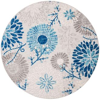 Safavieh Alfombra polipropileno gris/azul 160 x 160 cm
