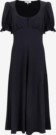 Chlo&eacute; Midi-Empirekleid mit Puff&auml;rmeln aus Krepp